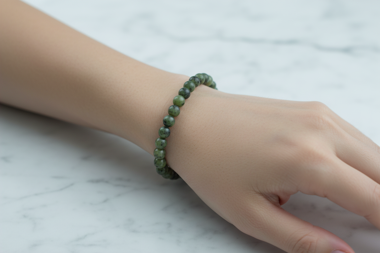 Yeşim 6mm Doğal Taş Bileklik