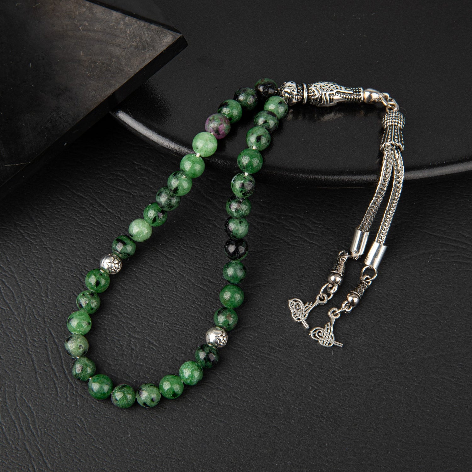 Anyolit Doğal Taş Tesbih 33lük - 6mm