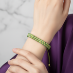 Yeşim 3-4 mm Çift Sıra Doğal Taş Bileklik – Unisex El İşçiliği