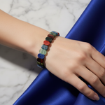 Boğa Burcu Doğal Taş Bileklik – Buz Mavisi Apatit, Dragon Jasper, Jasper, Lapis Lazuli, Aventurin & Yeşim