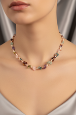 Sertifikalı Başak Burcu Doğal Taş Makrome Örme Kolye | Pirtash | Özel Üretim