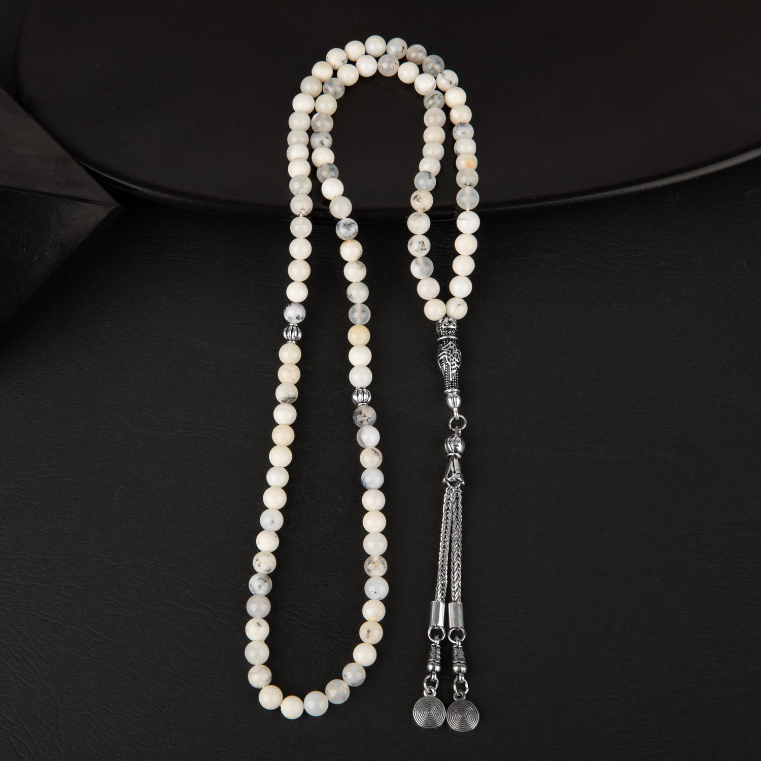 Süt Opal Doğal Taş Tesbih 99luk - 6mm