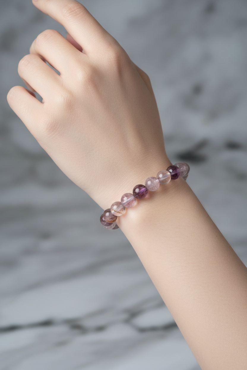 Fantom Kuvars 6mm Doğal Taş Bileklik