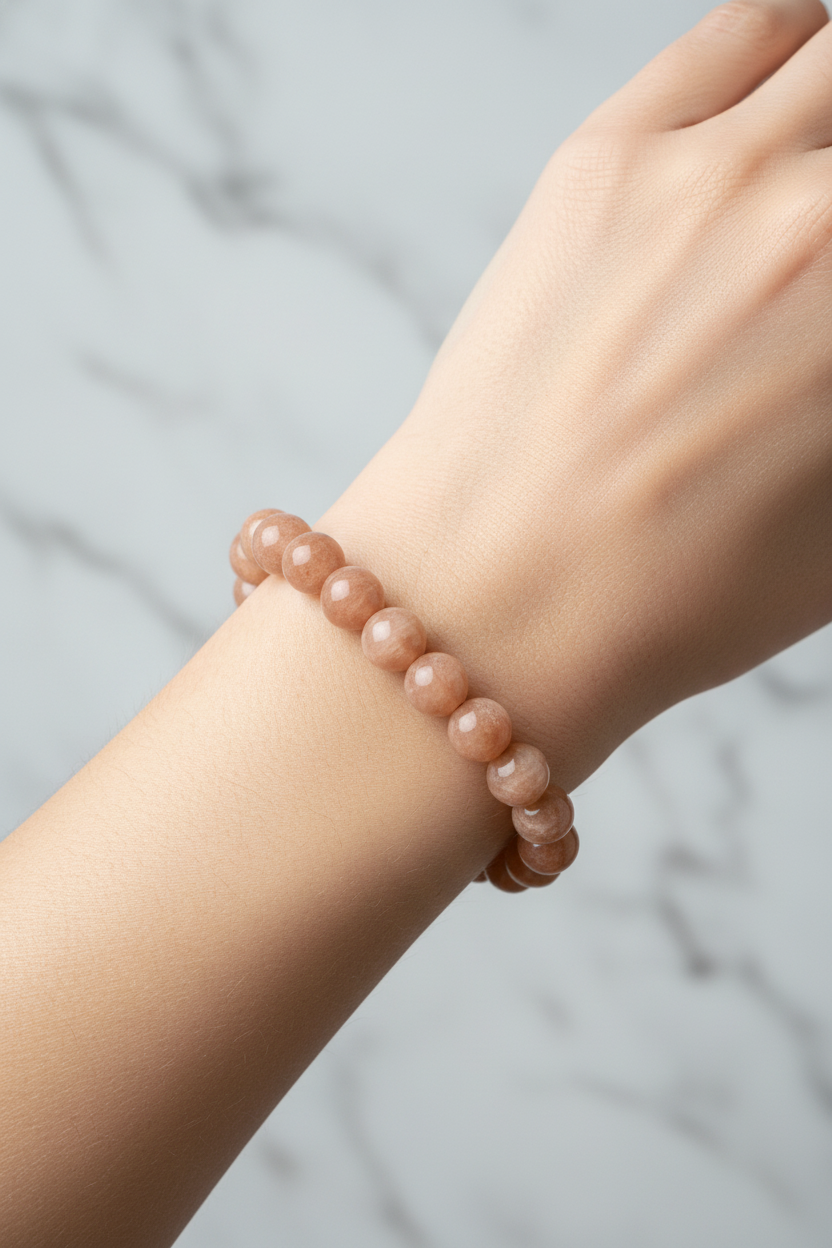 Güneş Taşı 10mm Doğal Taş Bileklik