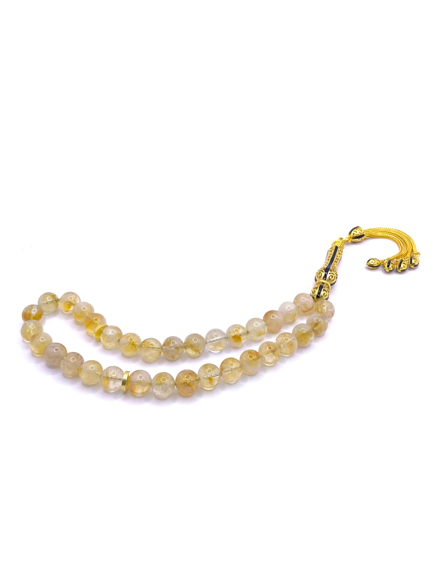 Hakiki Doğal Sertifikalı Sitrin 8 mm Doğal Taş 33&