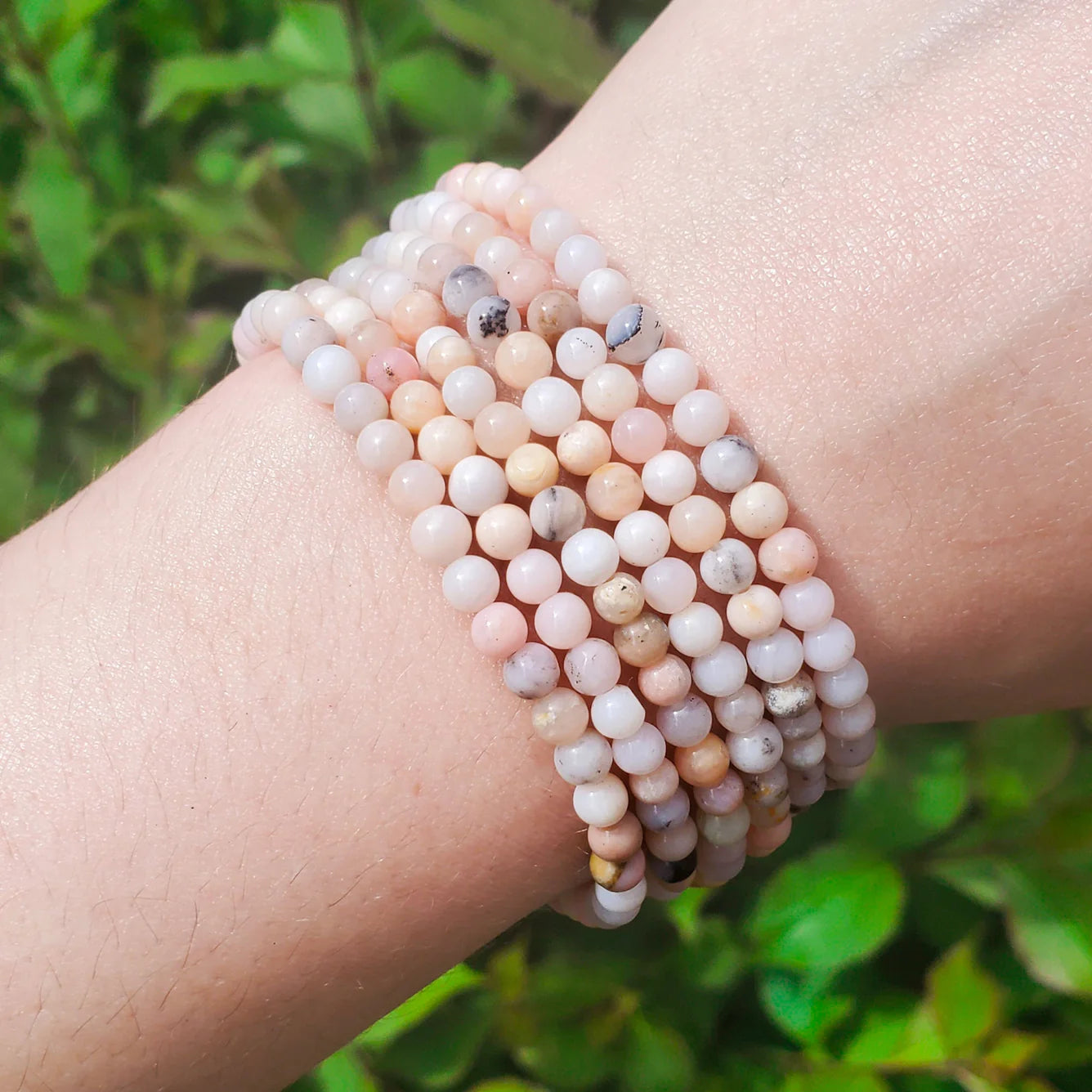 Sertifikalı Pembe Opal Doğal Taş Bileklik – 6 mm