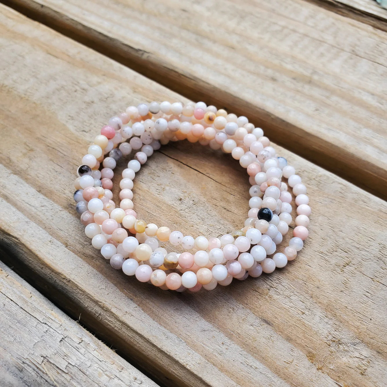 Sertifikalı Pembe Opal Doğal Taş Bileklik – 6 mm