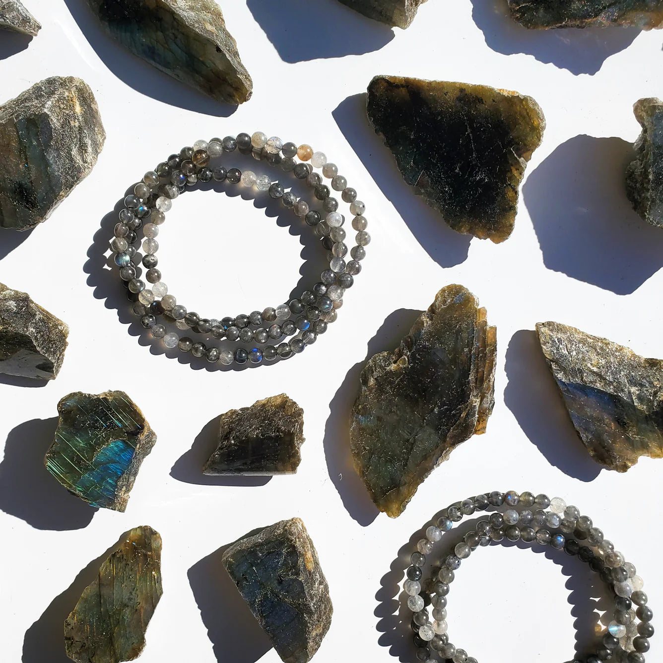 Sertifikalı Labradorit Doğal Taş Bileklik – 6 mm