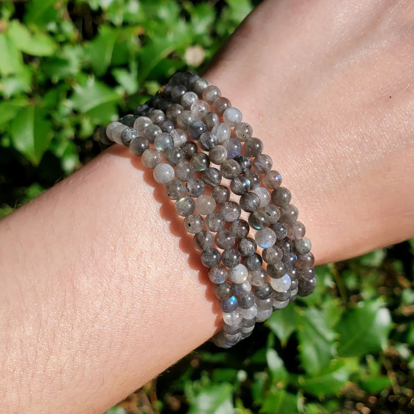 Sertifikalı Labradorit Doğal Taş Bileklik – 6 mm