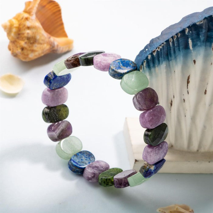 Sertifikalı Yay Burcu Doğal Taş Geniş Kesim Kadın Bileklik