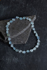 Sertifikalı Akuamarin Naturel Doğal Taş Makrome Kolye