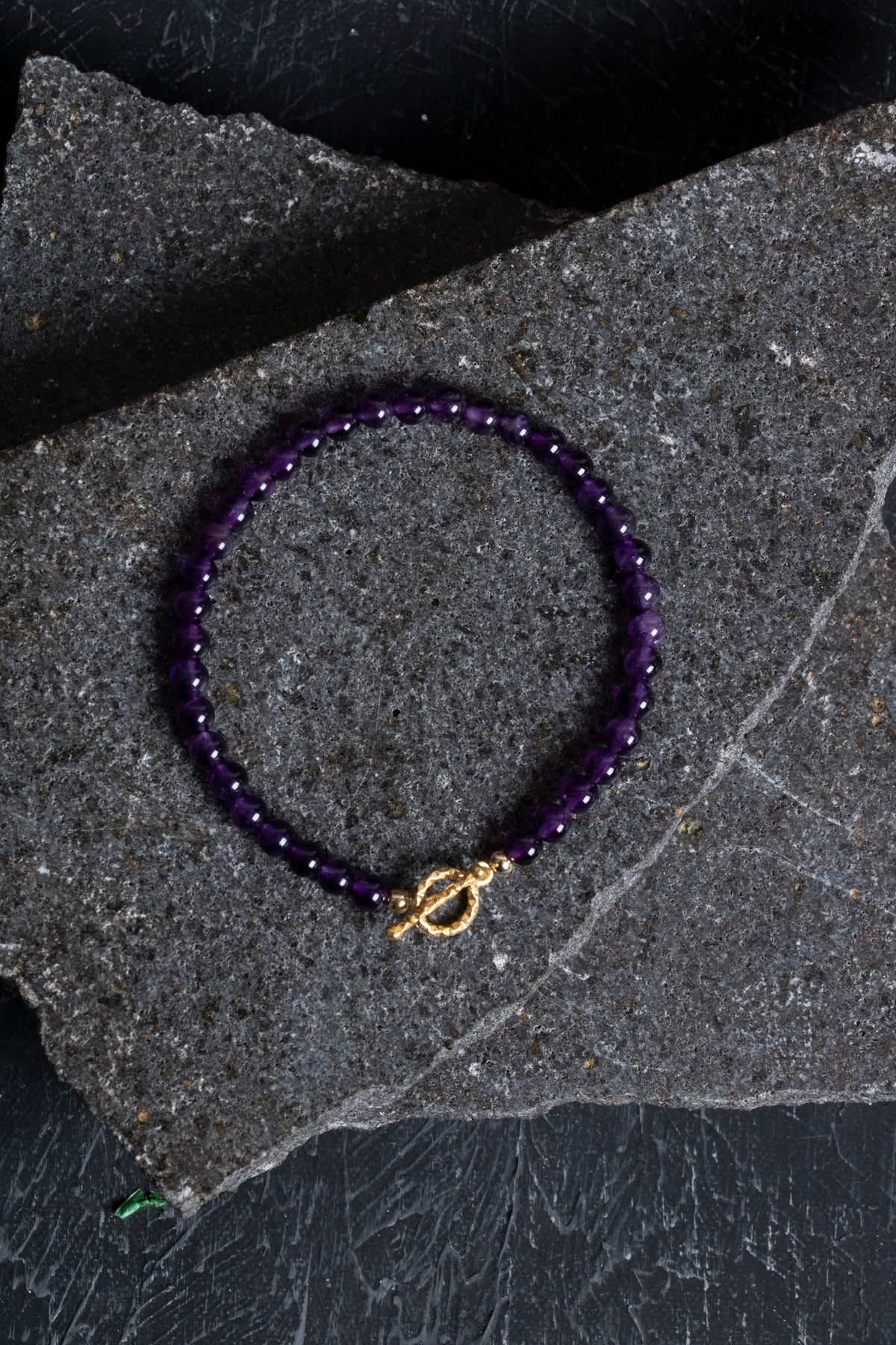 Sertifikalı Ametist Altın Kaplama Gümüş Aparat Doğal Taş Bileklik