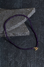 Sertifikalı Ametist Altın Kaplama Gümüş Aparat Doğal Taş Kolye