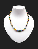 Anne Kolye Sertifikalı Doğal Taş 6 Mm Kehribar-Yeşil Aventurin-Yeşil Kiyanit-Yeşim-Rodonit-Selenit-Kaplan Gözü-Kalsit-Hematit-Sitrin-Zeberced