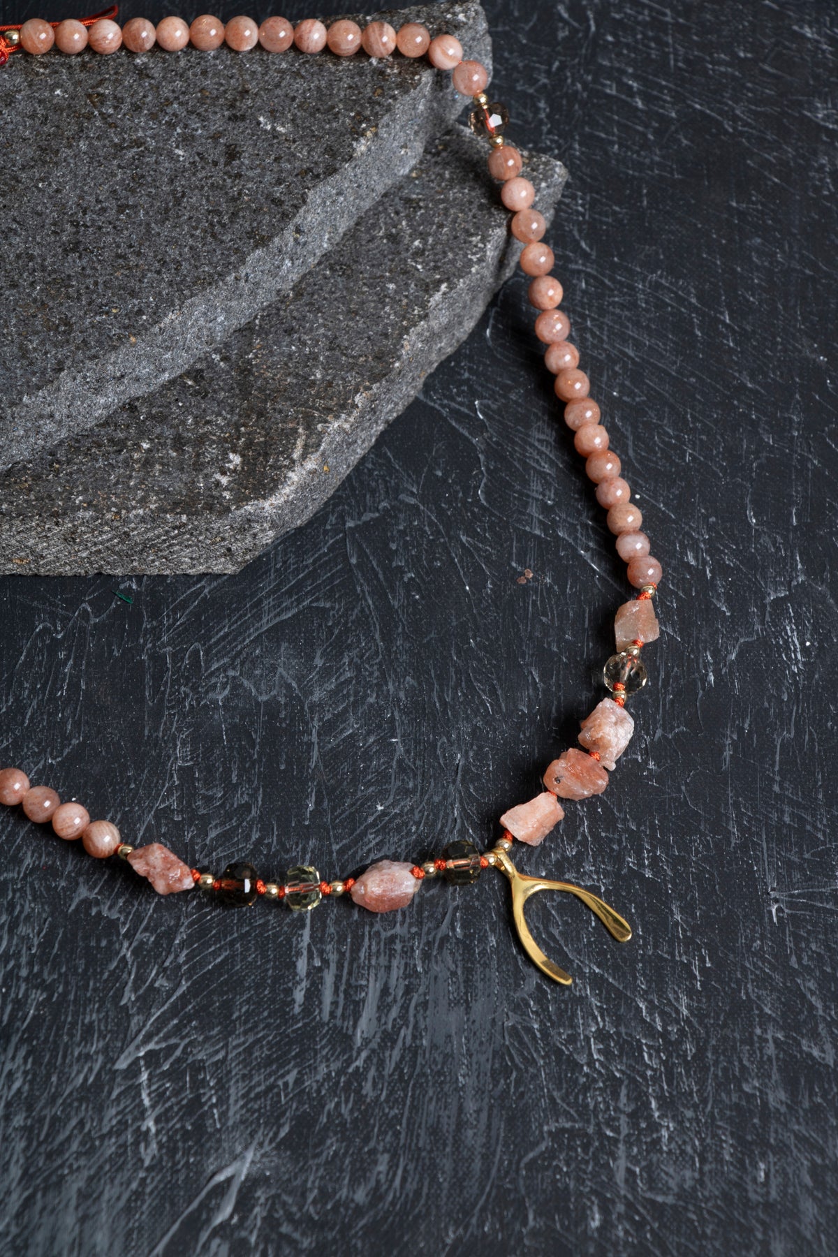 Sertifikalı Güneş Taşı Gümüş Aparat Kapama Doğal Taş Kolye