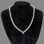 Sertifikalı Hakiki Orijinal İnci Doğal Taş Gümüş Aparatlı (Kalp Aparatlı) Kolye