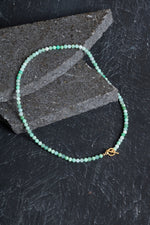 Sertifikalı Krizopras Altın Kaplama Gümüş Aparat  Kolye