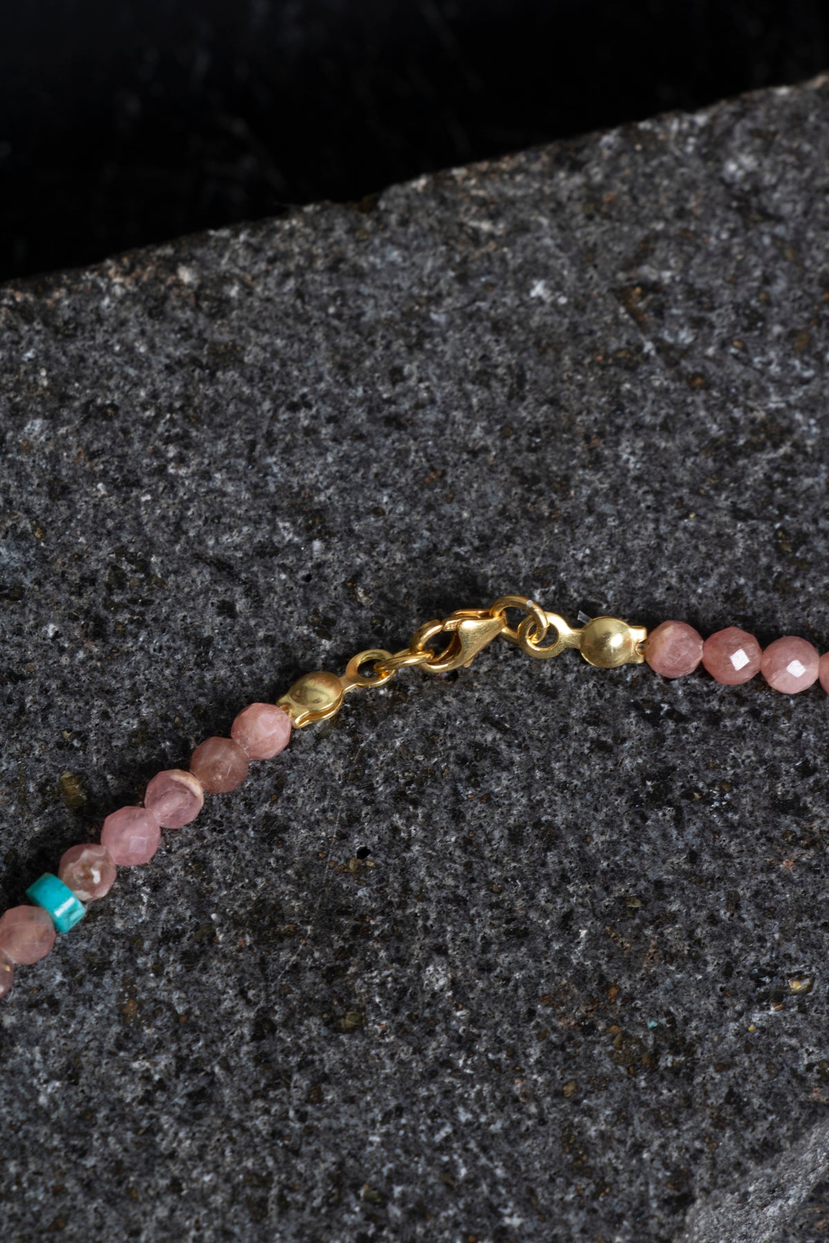 Sertifikalı Rodokrozit, Turkuaz Gümüş Kapama Doğal Taş Kolye