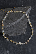 Sertifikalı Sitrin Naturel Doğal Taş Makrome Kolye