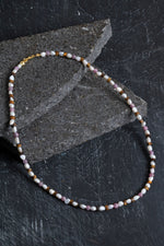 Sertifikalı Yakut, İnci, Kaplan Gözü Gümüş Kapama Doğal Taş Kolye