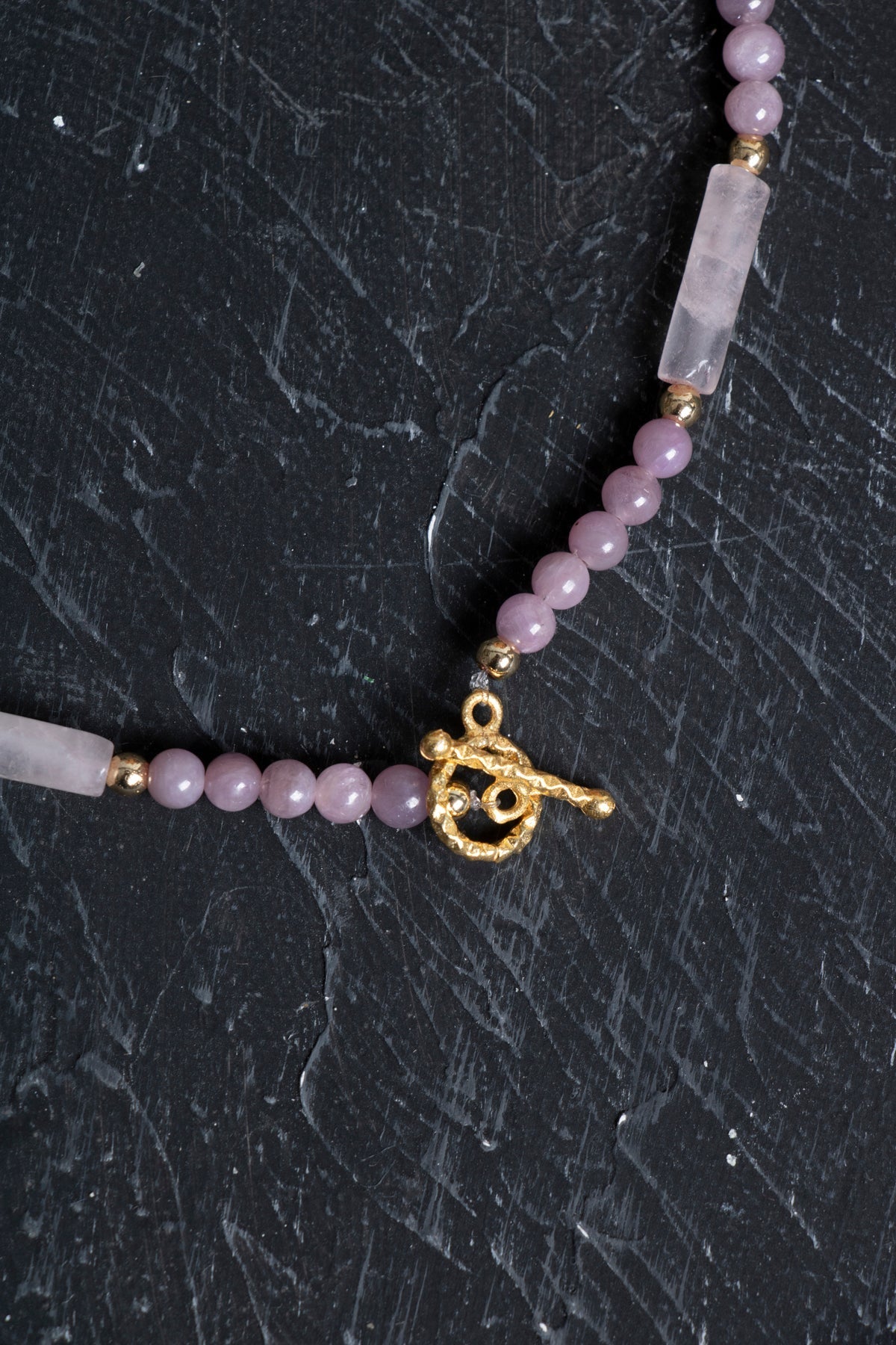 Sertifikalı Yakut, Pembe Kuvars Altın Kaplama Gümüş Kapama Kolye