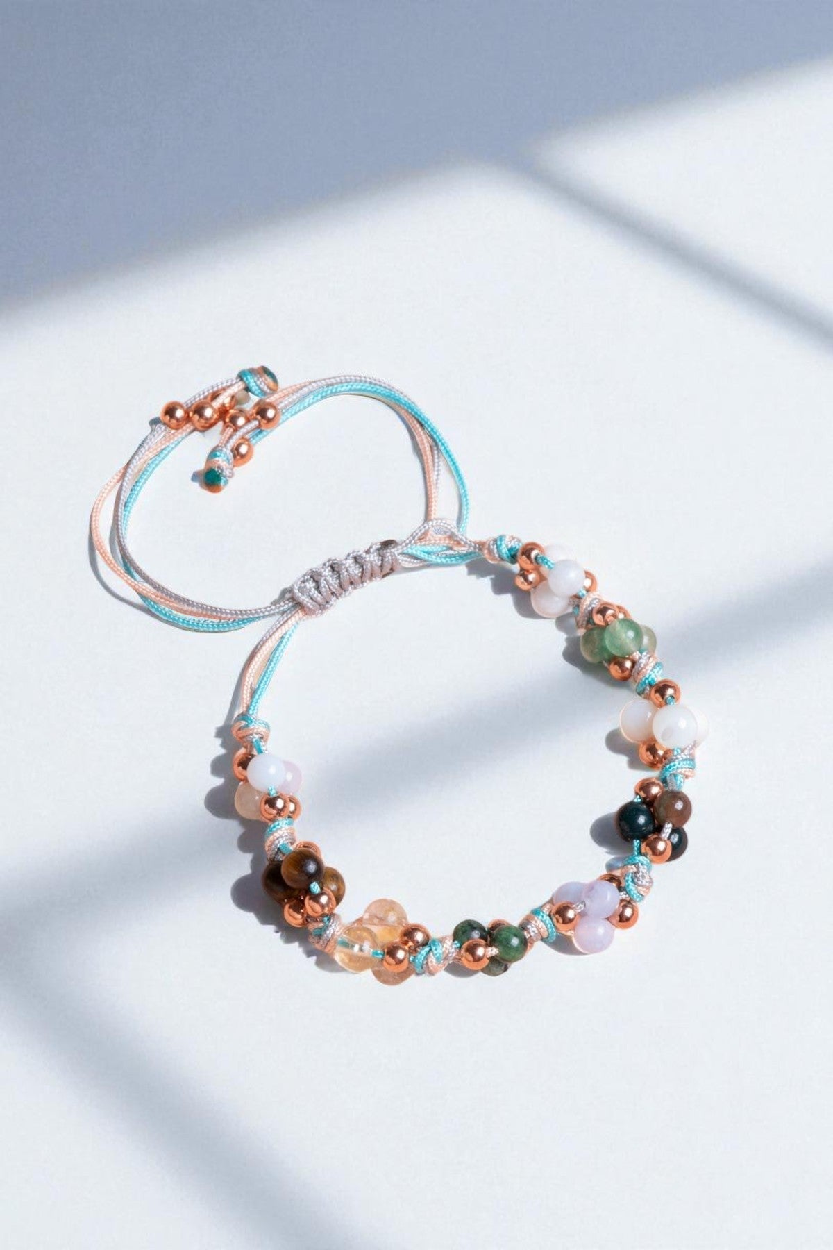 Yengeç Burcu - Doğal Taş Makrome Bileklik