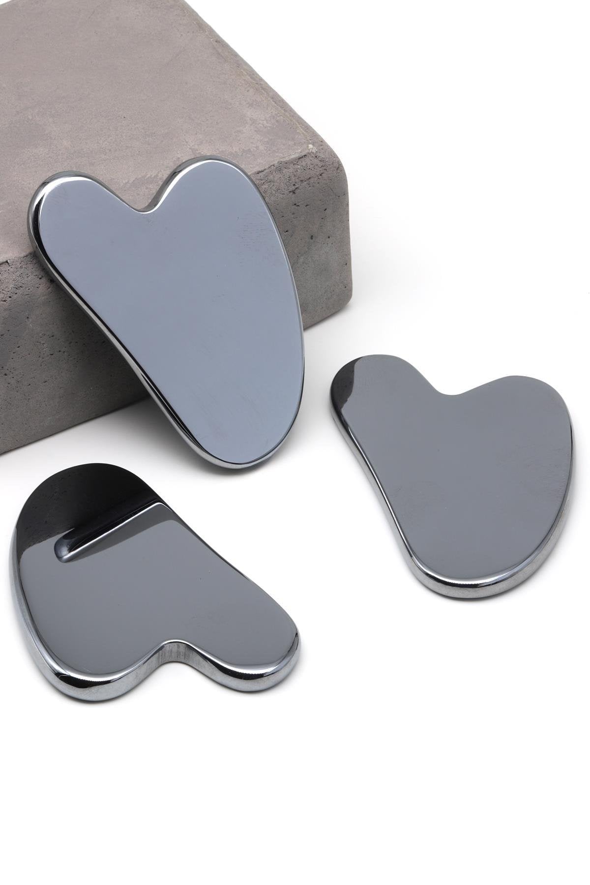 Sertifikalı Terahertz Doğal Taş Gua Sha Yüz Masaj Taşı | Pirtash | Özel Üretim