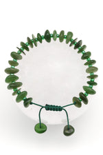 Sertifikalı Yeşim Doğal Taş Makrome Örme Bileklik – Şekilsiz Kesim | Pirtash | Özel Üretim