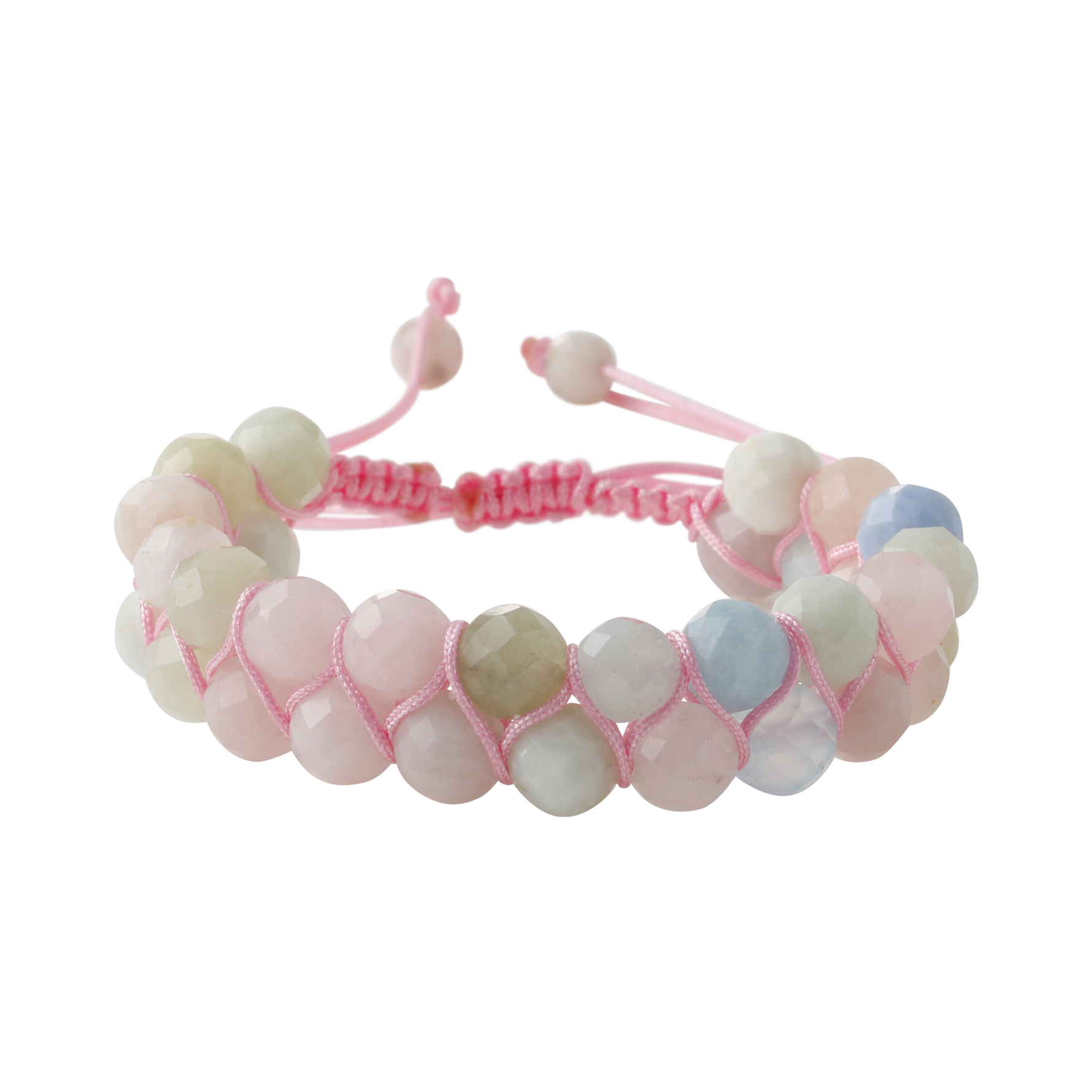 Helidor 8mm Çift Sıra Makrome Doğal Taş Bileklik