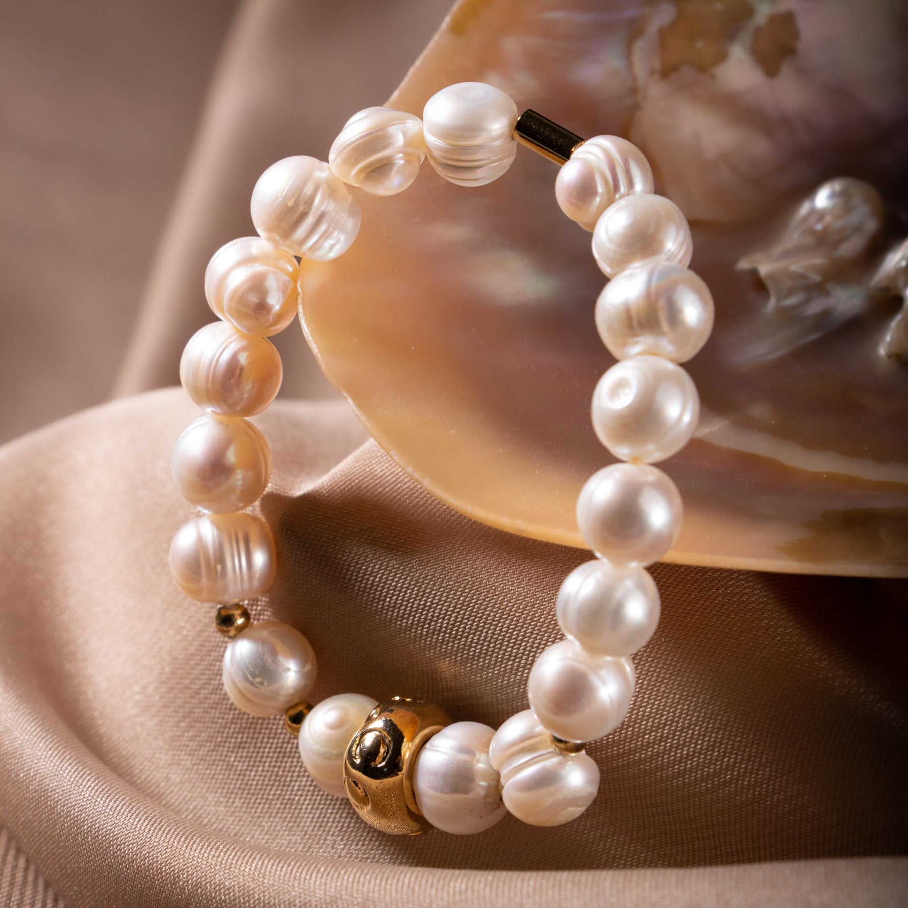 İnci Doğal Taş Bileklik