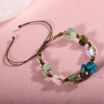 Boğa Burcu Bileklik Kalsedon, Kiyanit, Krizopras, Mavi Apatit, Pembe Kuvars, Renkli Turmalin, Yeşil Aventurin