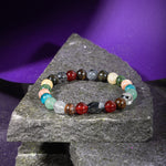 Boğa Burcu Bileklik Bronzit, Golden Obsidyen, Güneş Taşı, Kalsit, Kristal Kuvars, Krizokol, Mavi Apatit, Rutilli Kuvars, Yeşil Aventurin, Yeşim