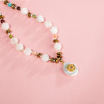 Ay Taşı-Ametist-Lapis-Amazonit-Yeşim-Jasper-Güneş Taşı İnci Model Doğal Taş Kolye