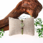 Prehnit-Dumanlı Kuvars Doğal Taş Makrome Örgü Bileklik