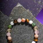 İkizler Burcu Bileklik Ay Taşı, Güneş Taşı, Kaplan Gözü, Pembe Kuvars, Sitrin, Yeşim