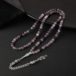 Mor Florit Doğal Taş Tesbih 99luk - 6mm