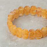 Sitrin Doğal Taş Geniş Kesim Bileklik