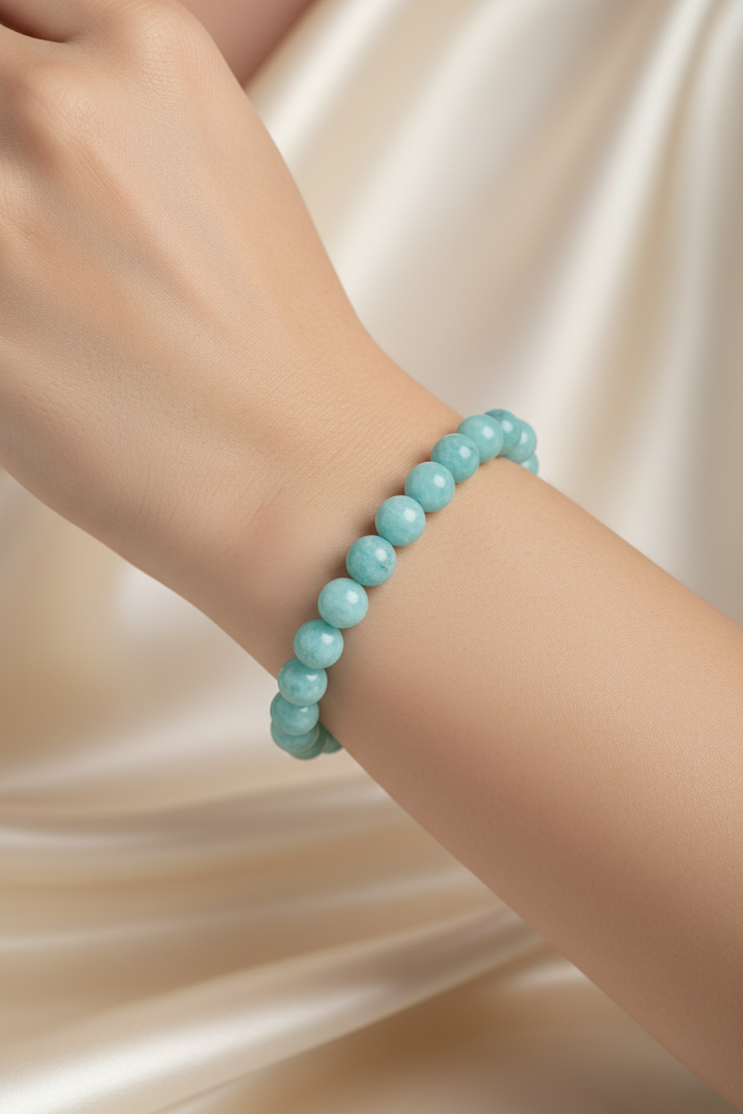 Amazonit 10mm Doğal Taş Bileklik