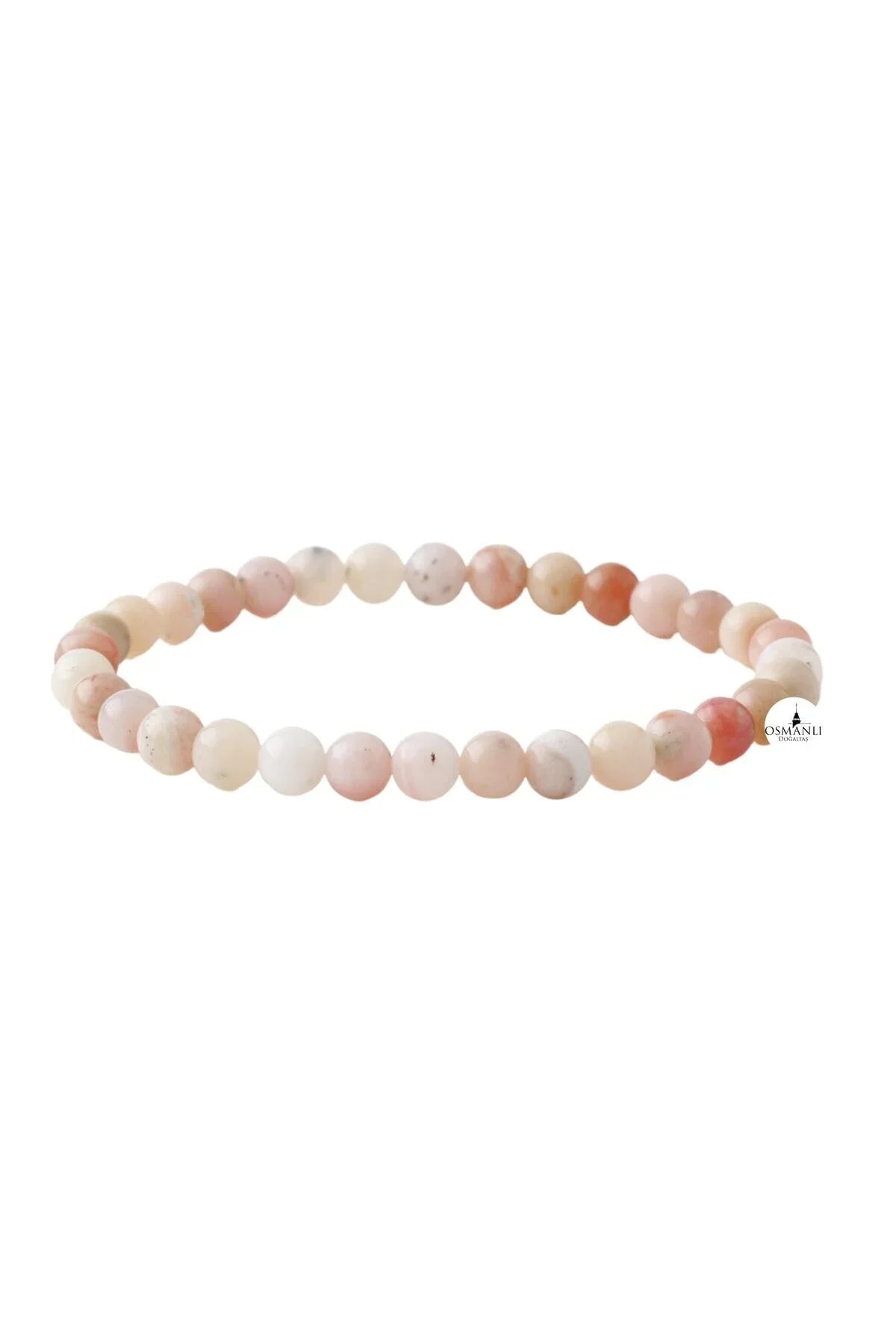 Opal Pembe 6mm Doğal Taş Bileklik