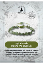 Yeşil Kiyanit Natürel Kesim Doğal Taş Bileklik