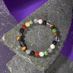 İkizler Burcu Bileklik Güneş Taşı, Kaplan Gözü, Kırmızı Akik, Kristal Kuvars, Rutilli Kuvars, Sitrin, Yeşim