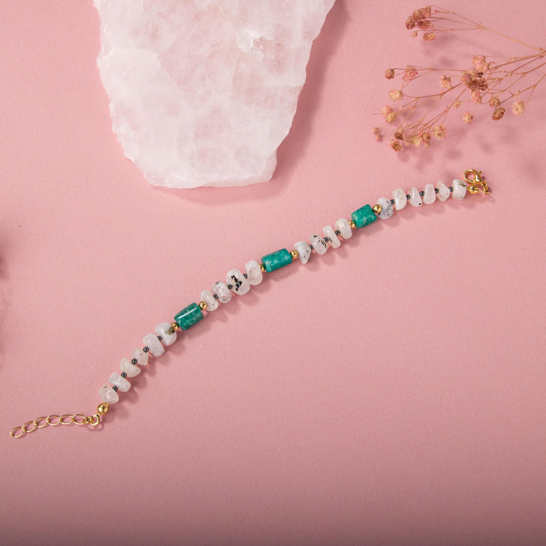 Ay Taşı-Amazonit Doğal Taş Bileklik