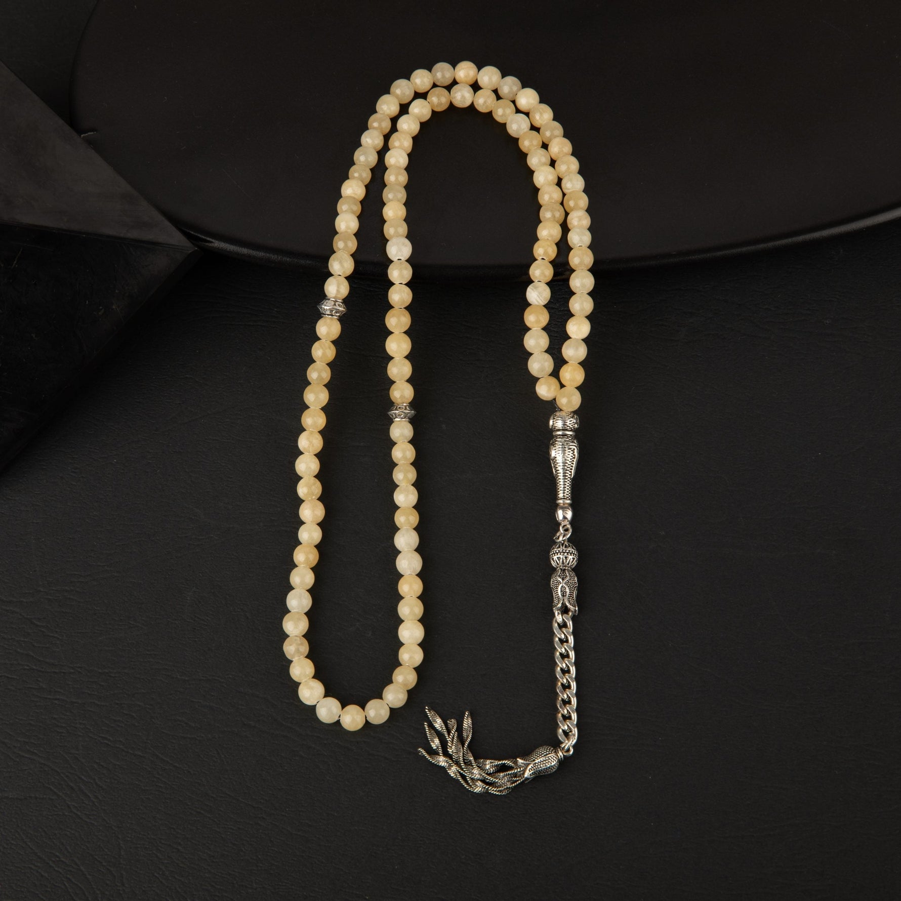 Kalsit Doğal Taş Tesbih 99luk - 6mm