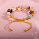 Koç Burcu Bileklik Ametist, Bordo Granat Lal, Güneş Taşı, Jasper, Pembe Kuvars, Sitrin, Yeşil Aventurin