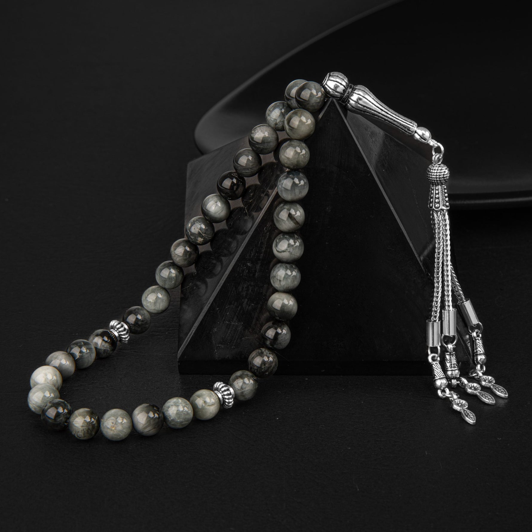 Kedi Gözü Doğal Taş Tesbih 33lük - 8mm