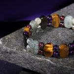 Akrep Burcu Bileklik Ametist, Bordo Granat Lal, Golden Obsidyen, Kaplan Gözü, Labradorit, Sitrin