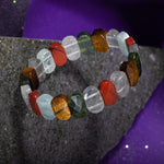 İkizler Burcu Bileklik Akuamarin, Kaplan Gözü, Kristal Kuvars, Labradorit, Obsidyen, Yeşim