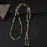 Hint Akiği Doğal Taş Tesbih 99luk - 6mm