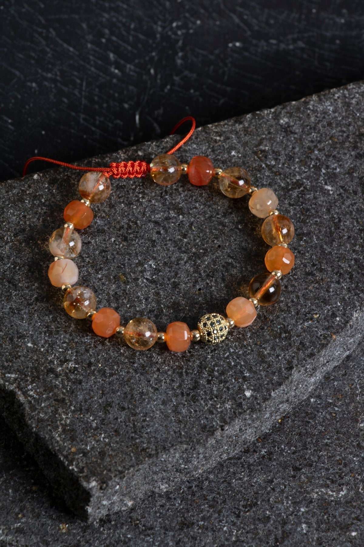 Sertifikalı Akik ve Sitrin Doğaltaş Bileklik