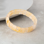 Sitrin Doğal Taş Kare Kesim Geniş Kesim Bileklik